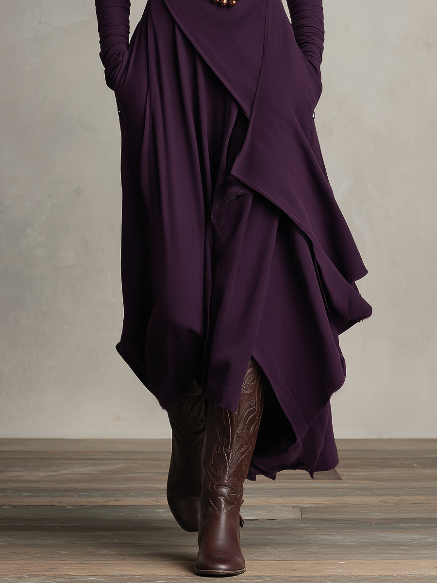 Eleonora · Vestido largo drapeado