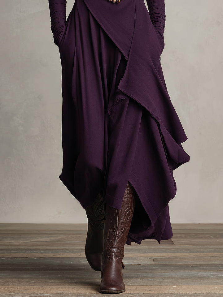 Eleonora · Vestido largo drapeado