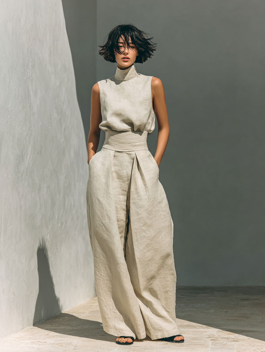 Giulia | conjunto de lino minimalista