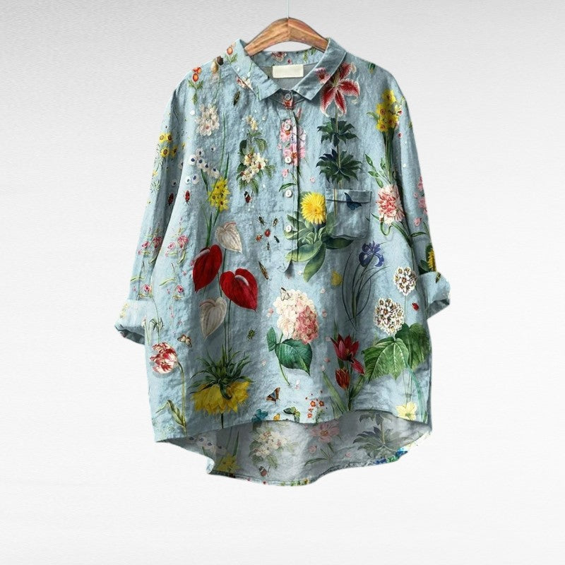 Béatrice | elegante blusa de verano de lino