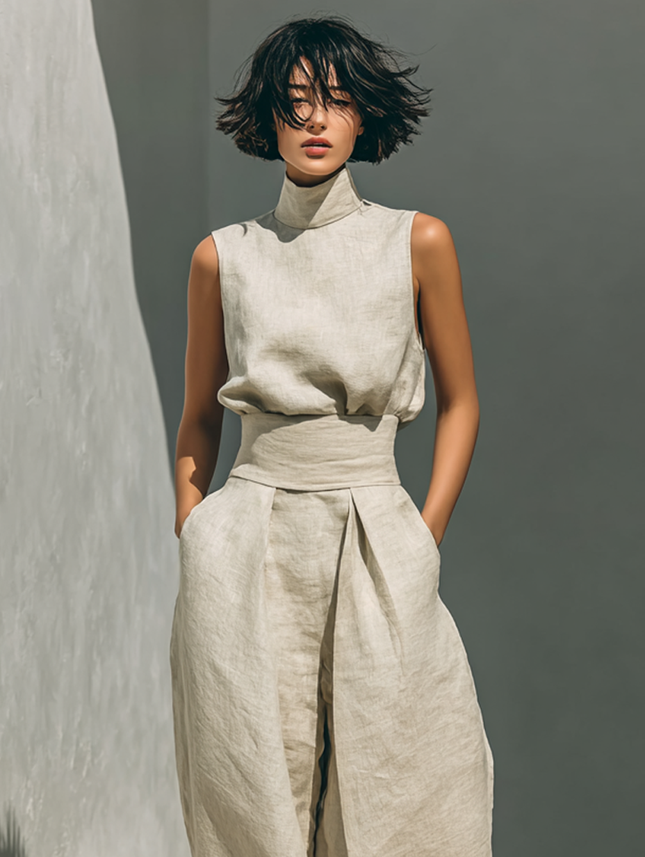 Giulia | conjunto de lino minimalista