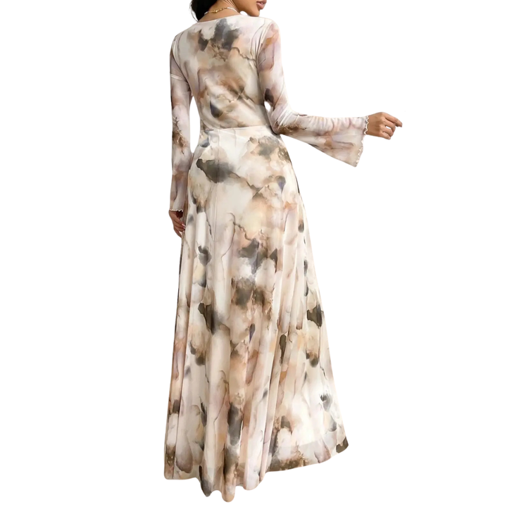Celeste – vestido elegante in Estampado mesh tie-dye