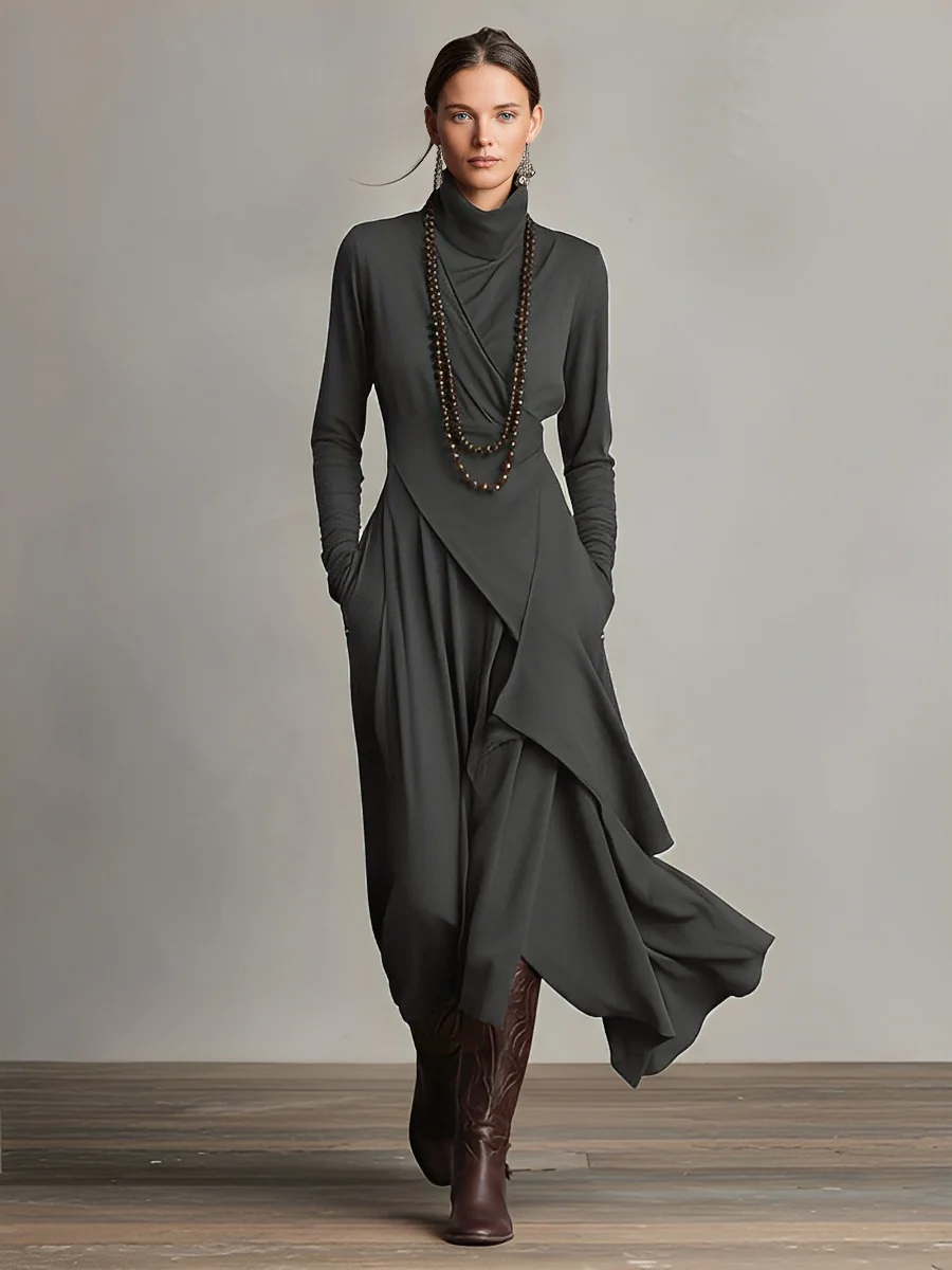Eleonora · Vestido largo drapeado