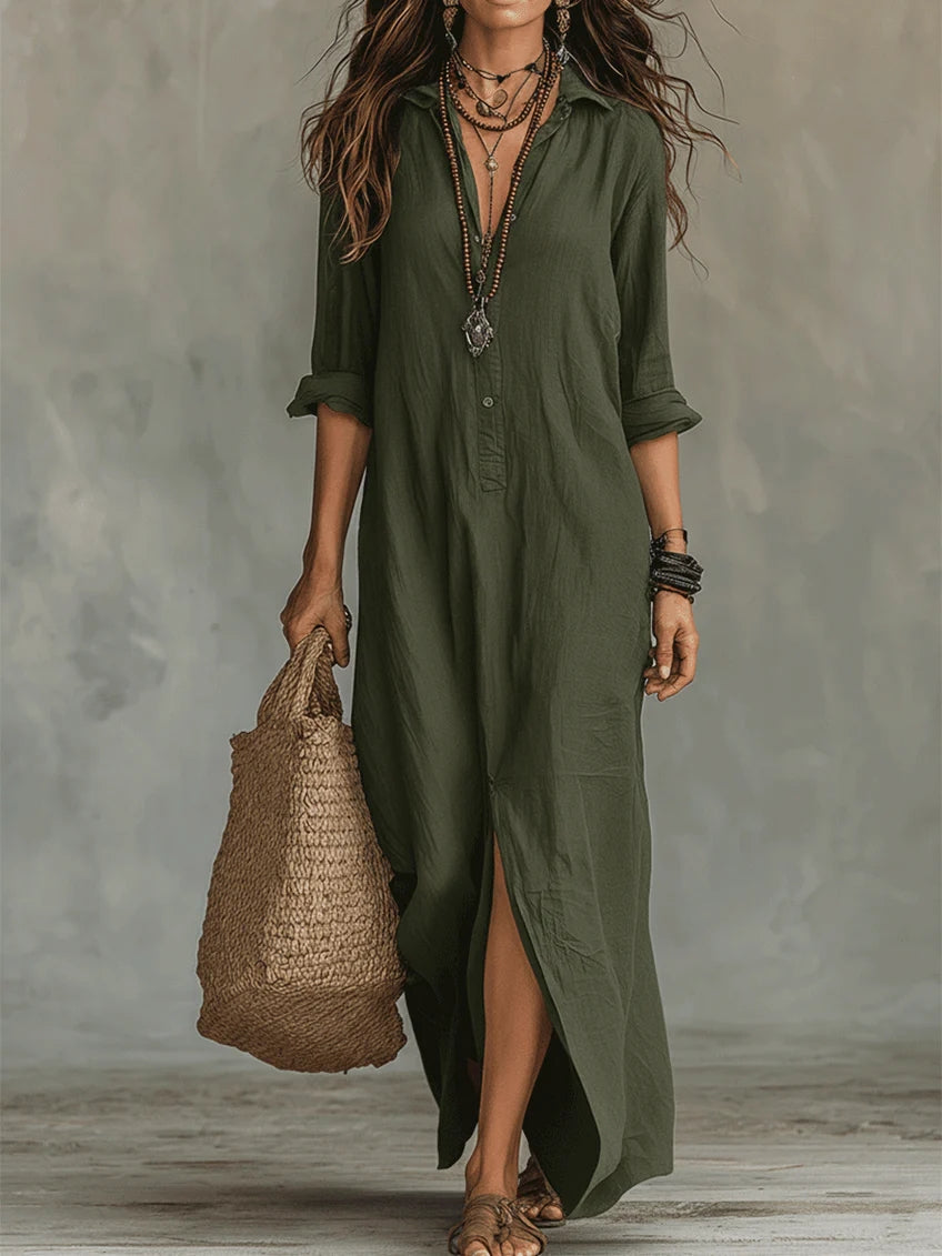 Soline | vestido lungo con botones