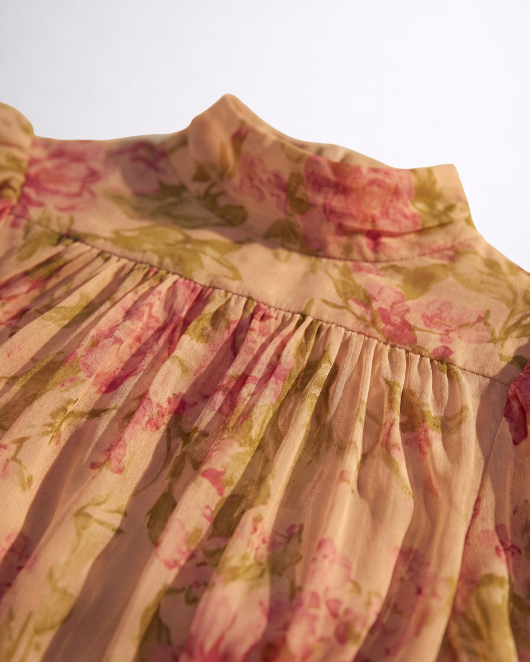 Rosario | vestido Lungo floral de gasa