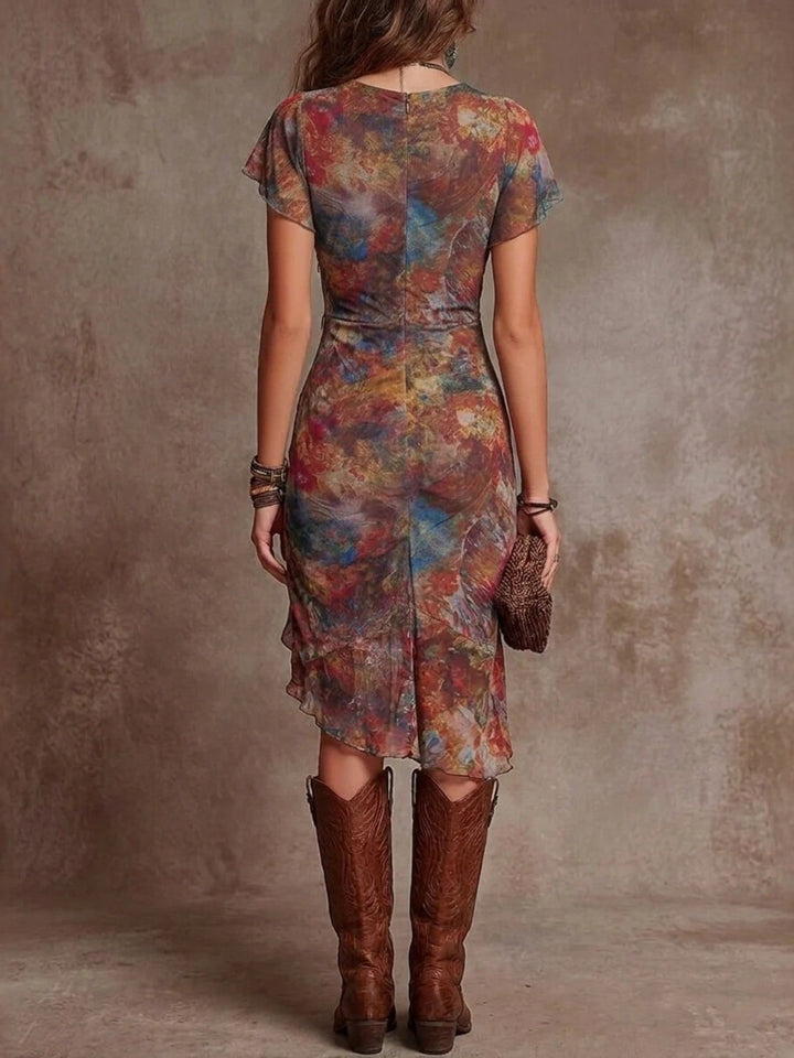 Indira · Vestido estilo boho fruncido