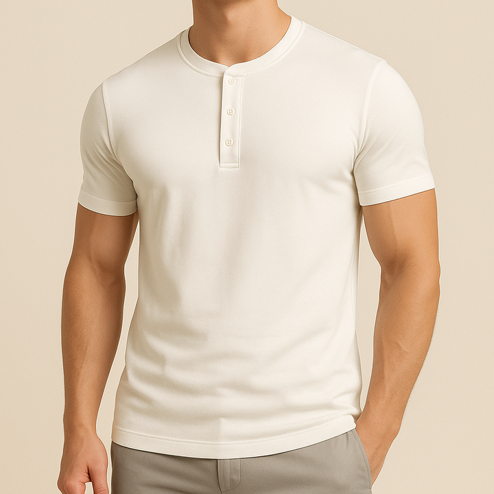 Camiseta Henley slim fit