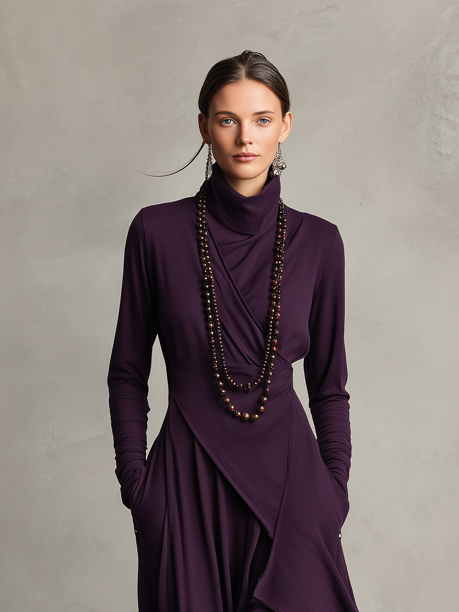 Eleonora · Vestido largo drapeado