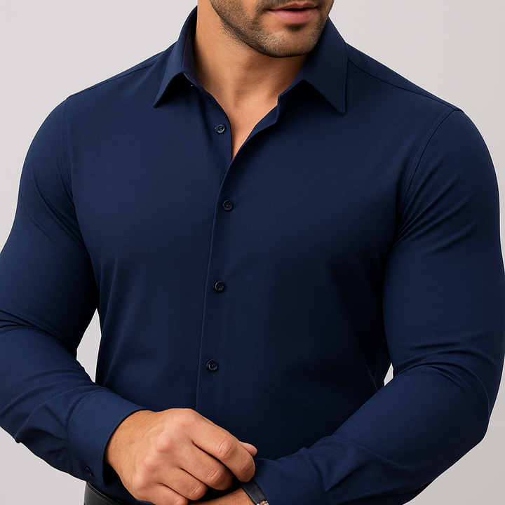 Camisa elástica Azzurro