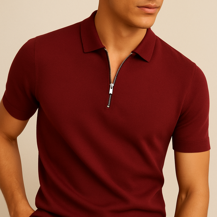 Polo moderno con cremallera para hombre
