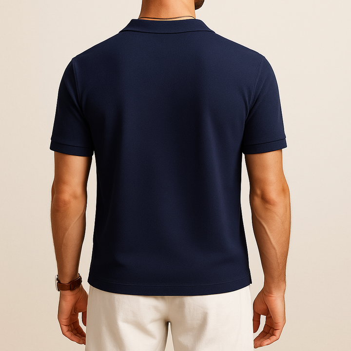 Polo de punto con botones para hombre