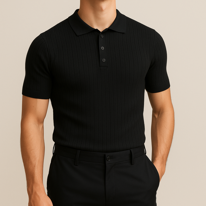 Polo casual elástico para hombre