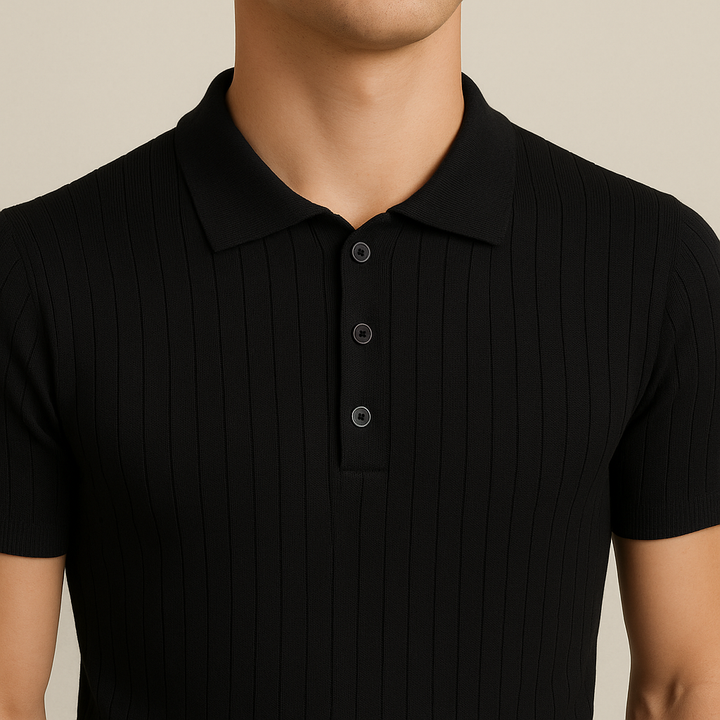 Polo casual elástico para hombre