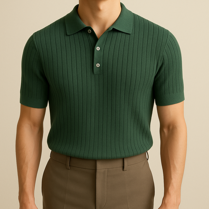 Polo casual elástico para hombre
