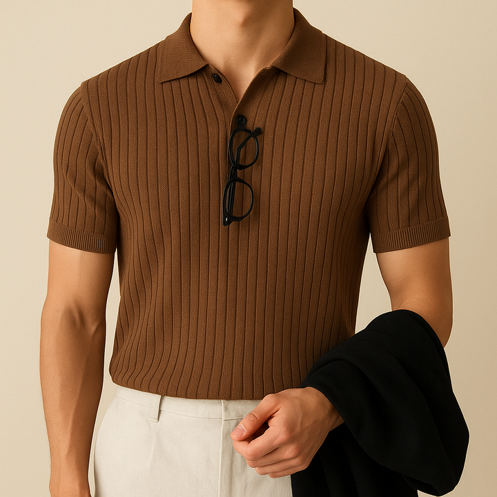 Polo casual elástico para hombre