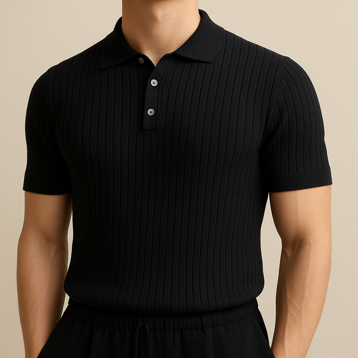 Polo casual elástico para hombre