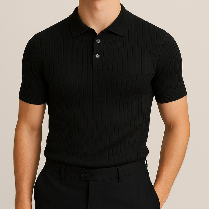 Polo casual elástico para hombre
