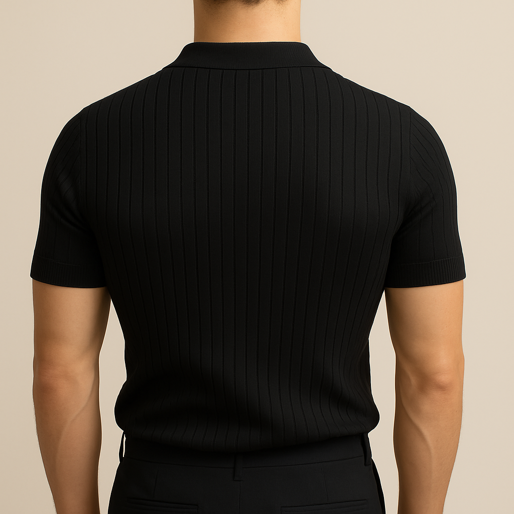 Polo casual elástico para hombre