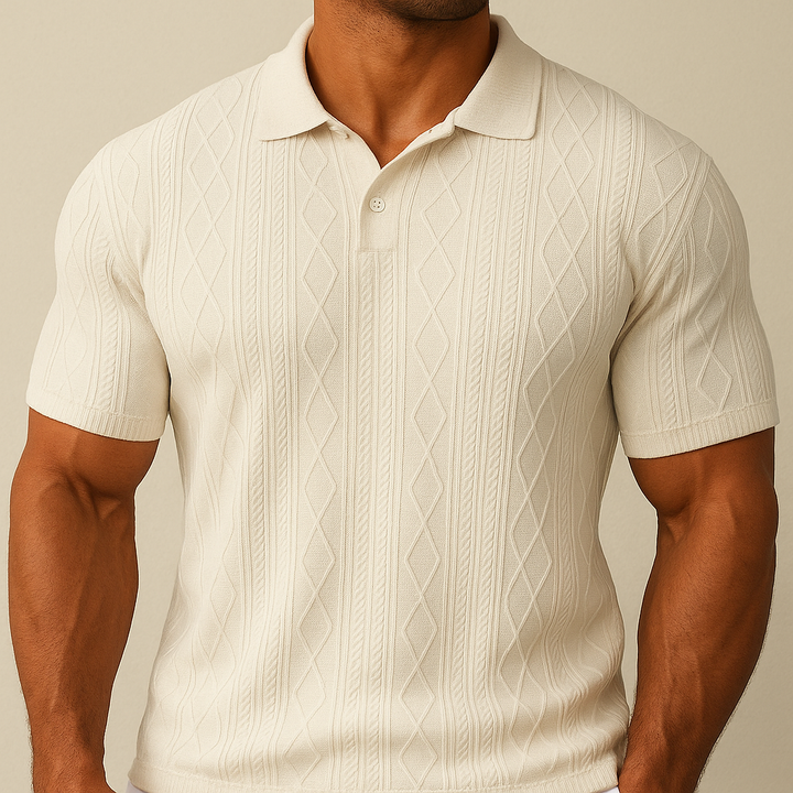 Polo casual texturizado para hombre