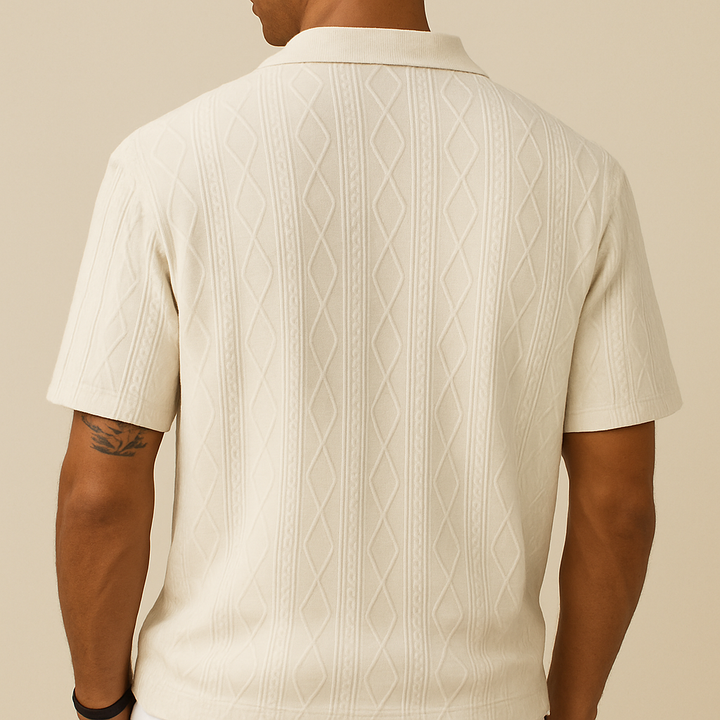 Polo casual texturizado para hombre