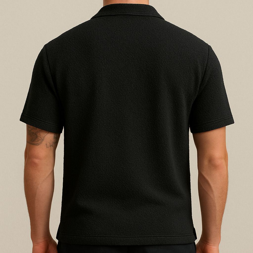 Camisa lisa abotonada de corte holgado