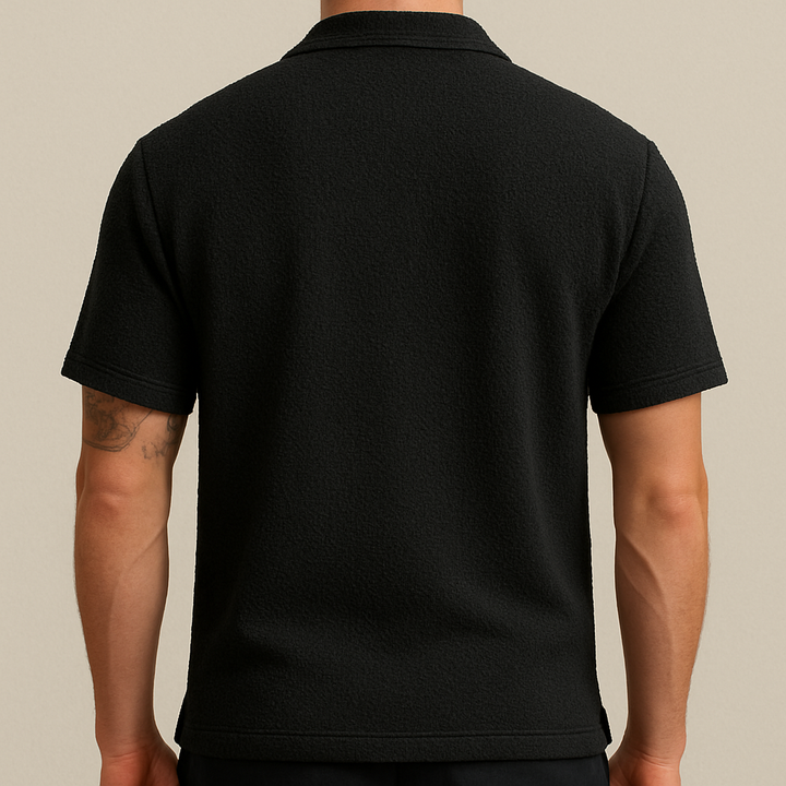Camisa lisa abotonada de corte holgado