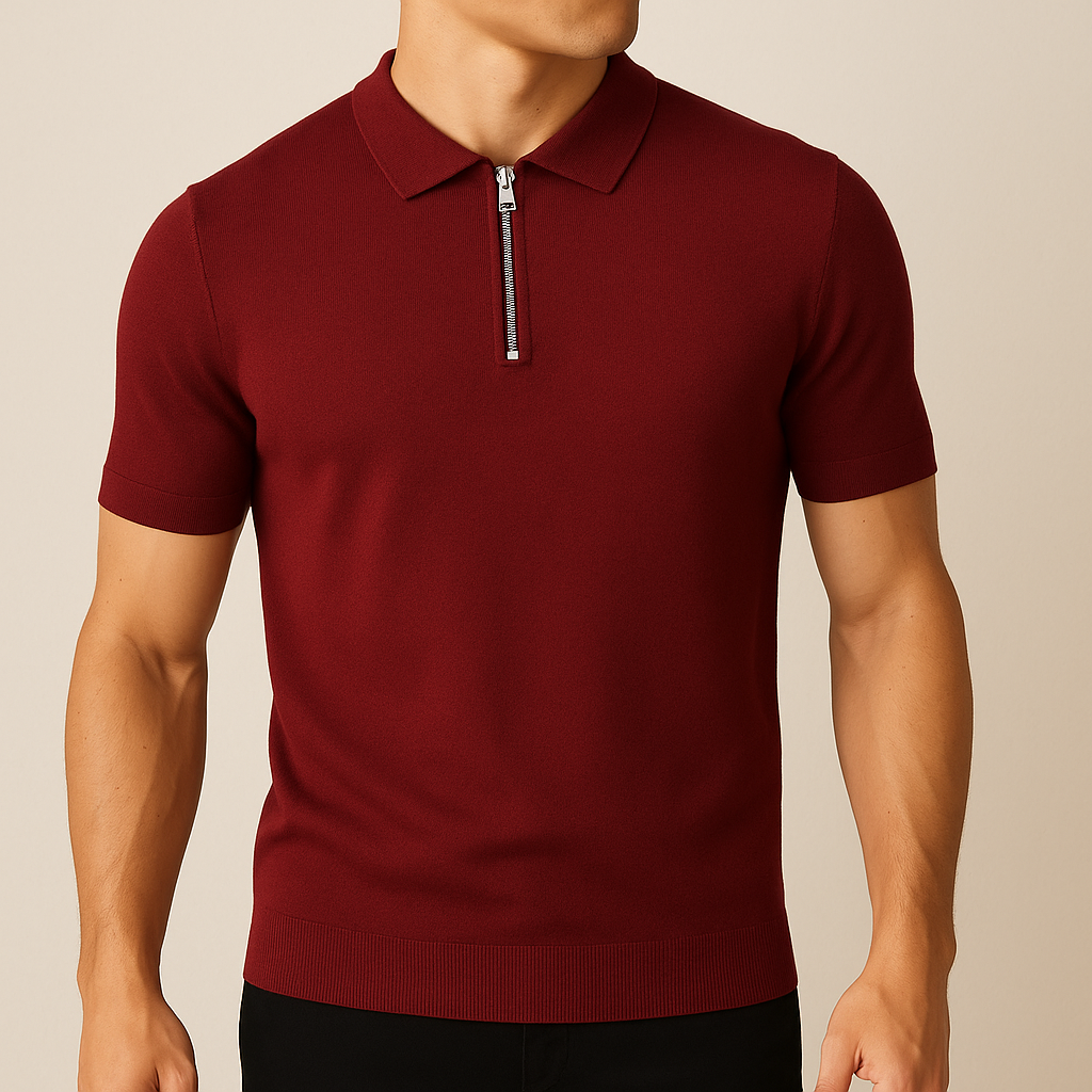 Polo moderno con cremallera para hombre