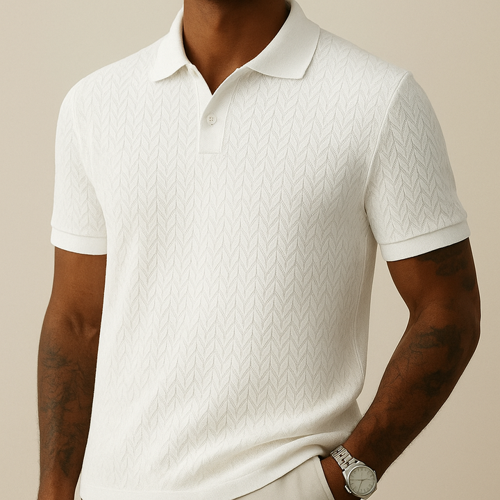Polo para hombre con cuello de solapa moderno