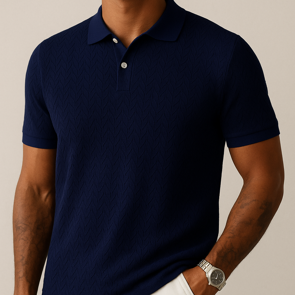 Polo para hombre con cuello de solapa moderno