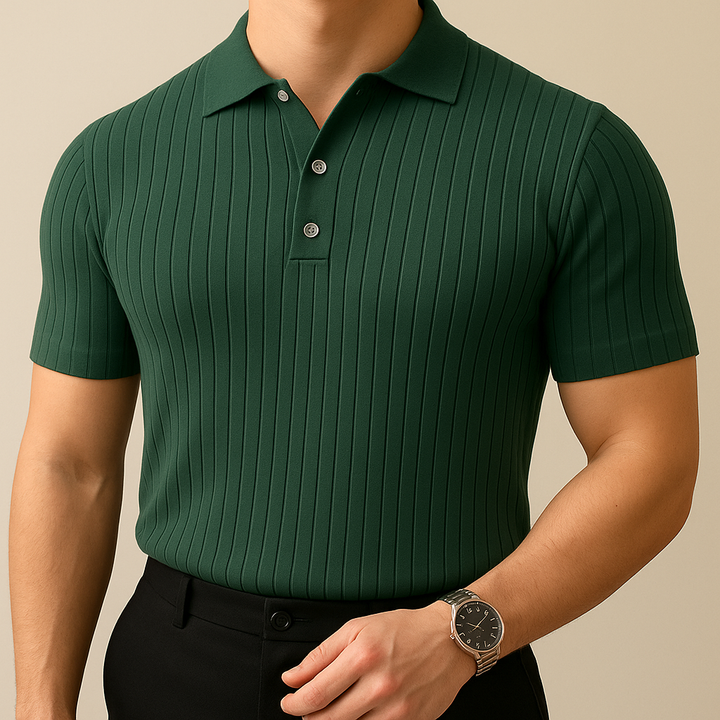 Camiseta de verano retro a rayas con cuello