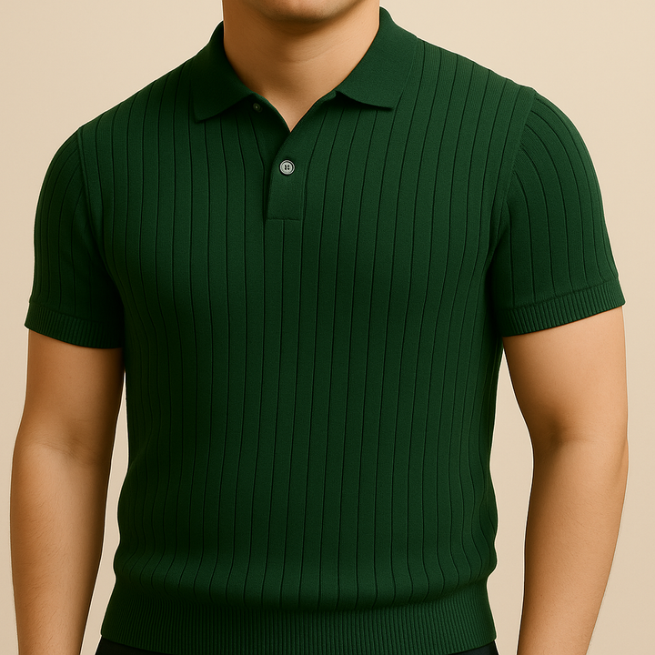 Camiseta de verano retro a rayas con cuello