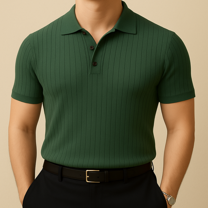 Camiseta de verano retro a rayas con cuello