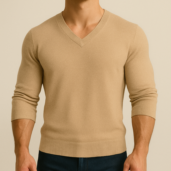 James - jersey suave de cuello en V para hombre