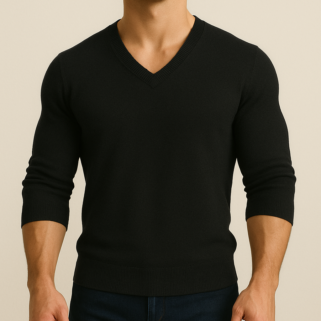 James - jersey suave de cuello en V para hombre