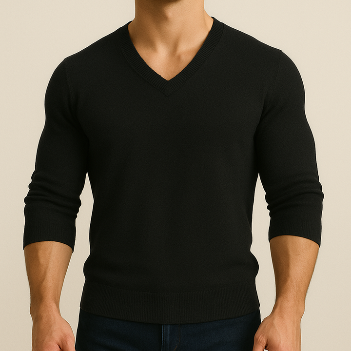 James - jersey suave de cuello en V para hombre