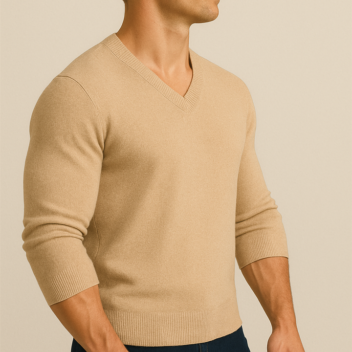 James - jersey suave de cuello en V para hombre