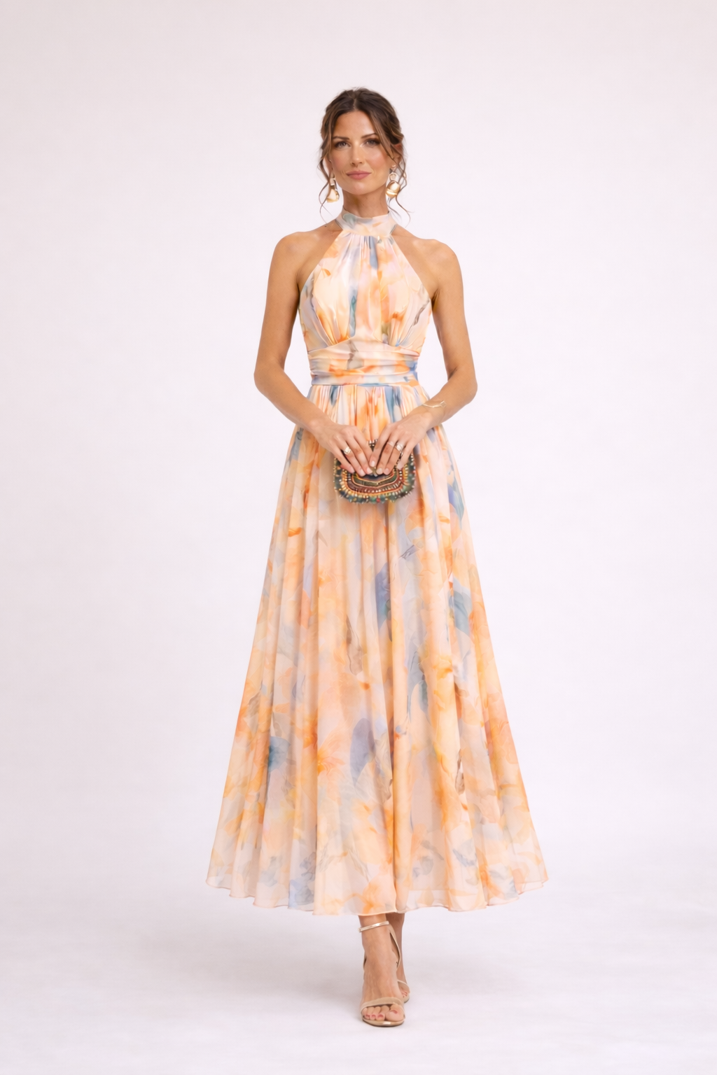 Camila - Vestido con estampado acuarela
