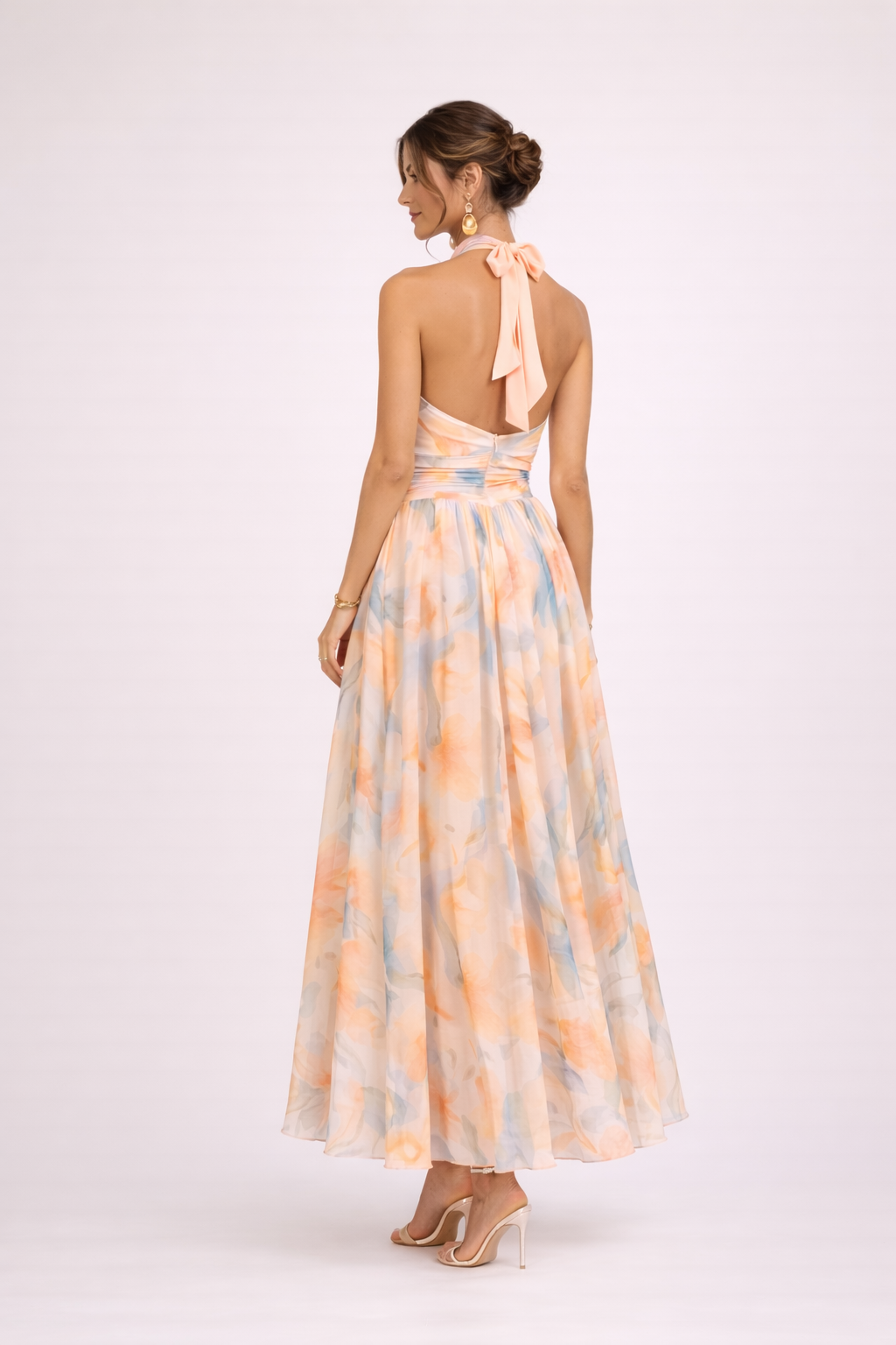 Camila - Vestido con estampado acuarela