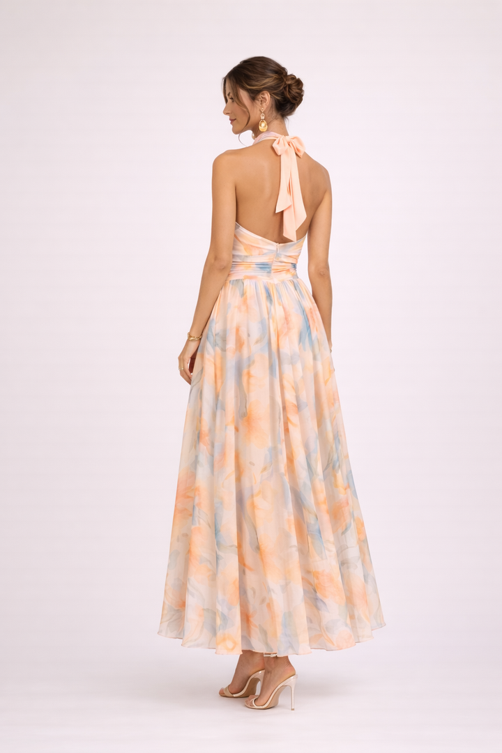 Camila - Vestido con estampado acuarela