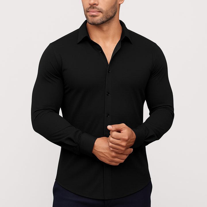 Camisa elástica Azzurro