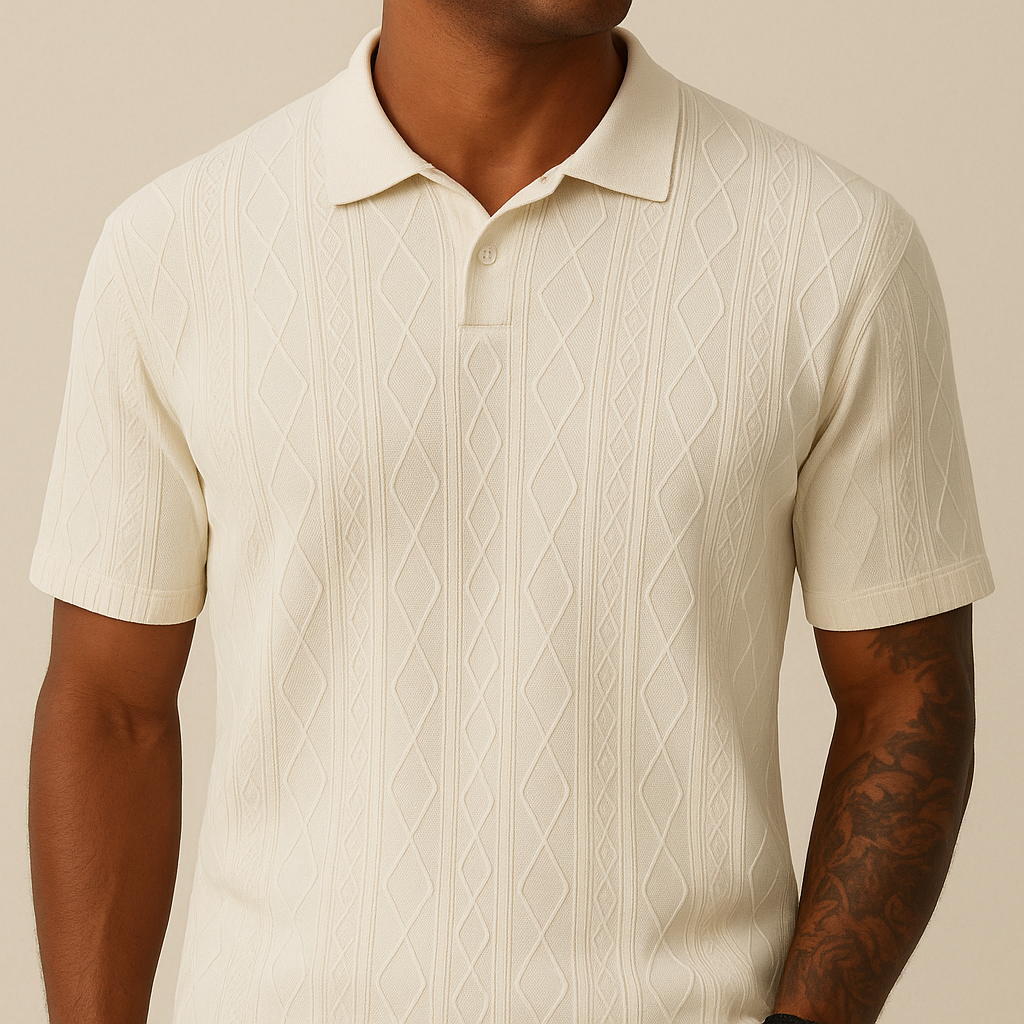 Polo casual texturizado para hombre