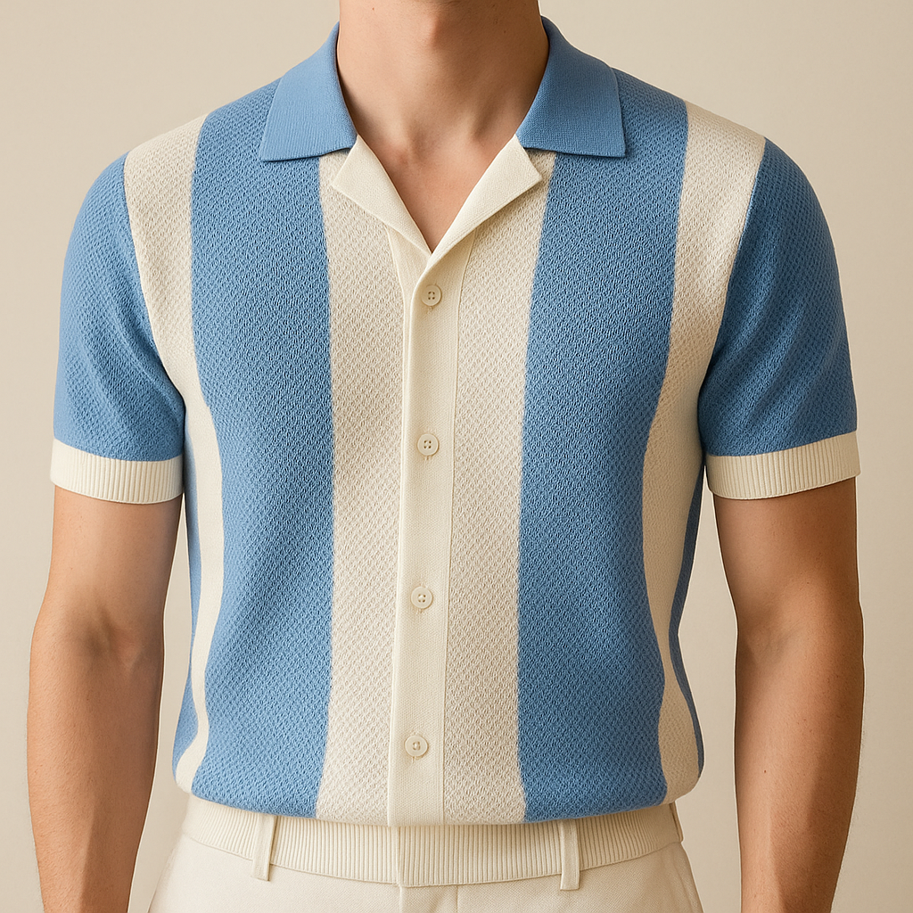 Polo de crochet bicolor