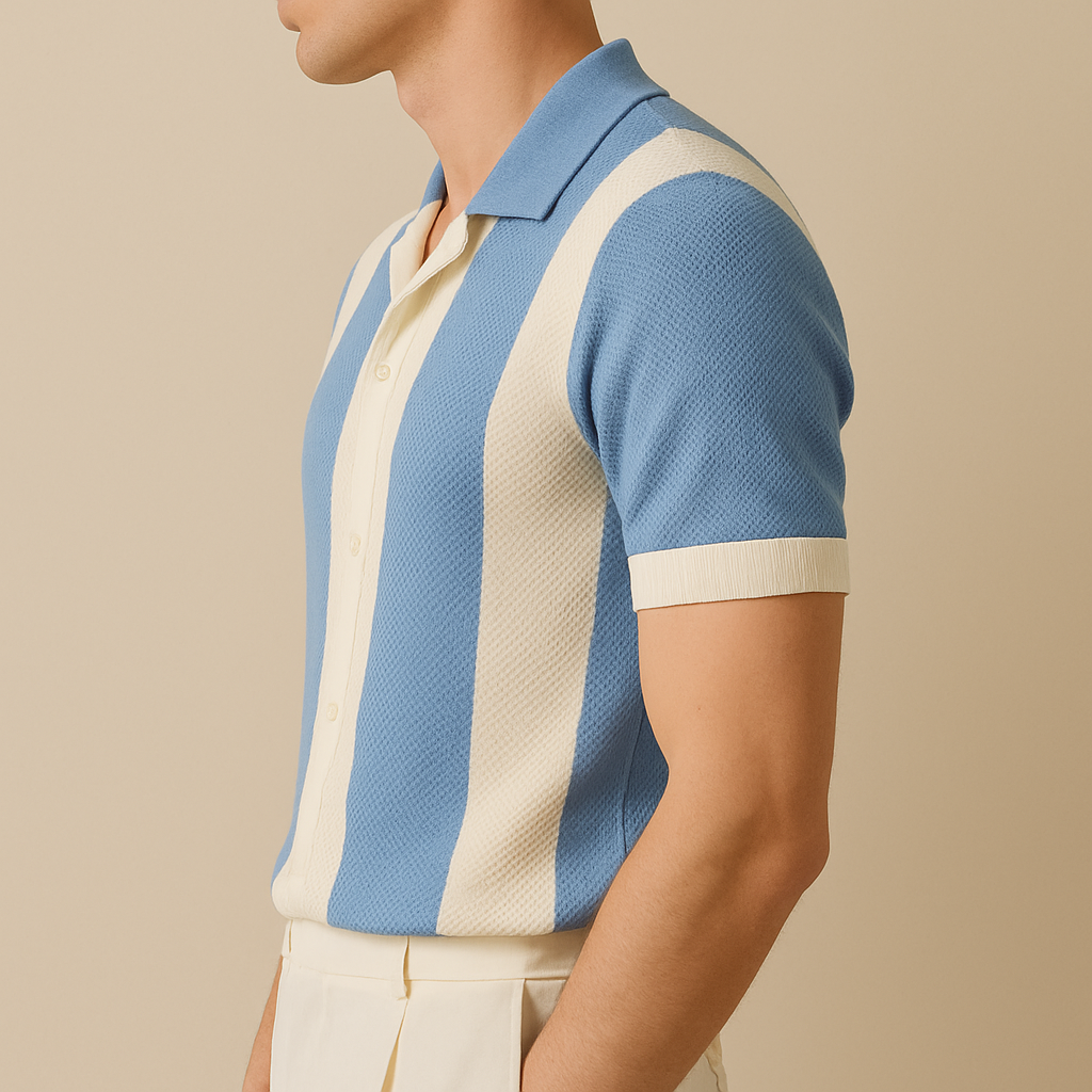Polo de crochet bicolor