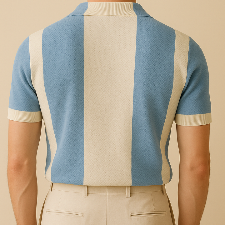 Polo de crochet bicolor