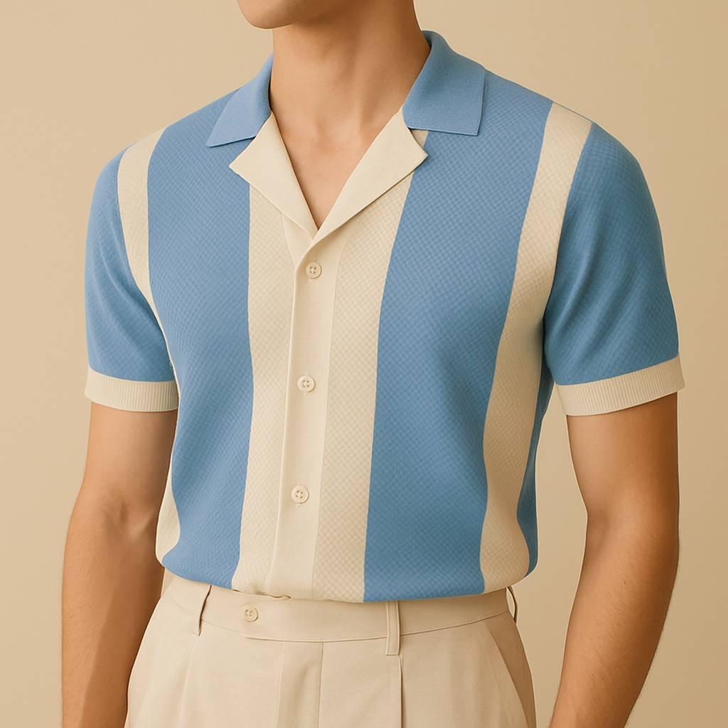 Polo de crochet bicolor