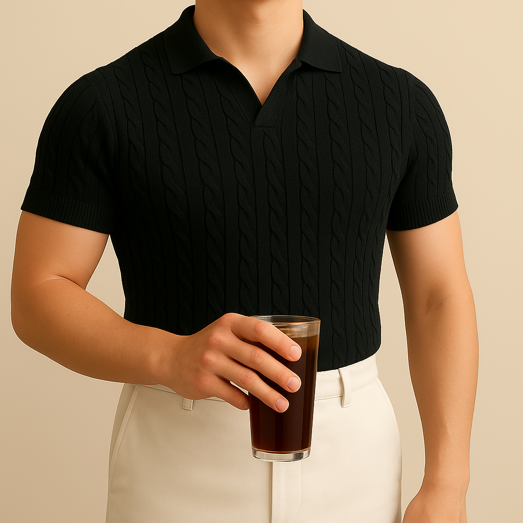 Camiseta para hombre estilo polo clásico