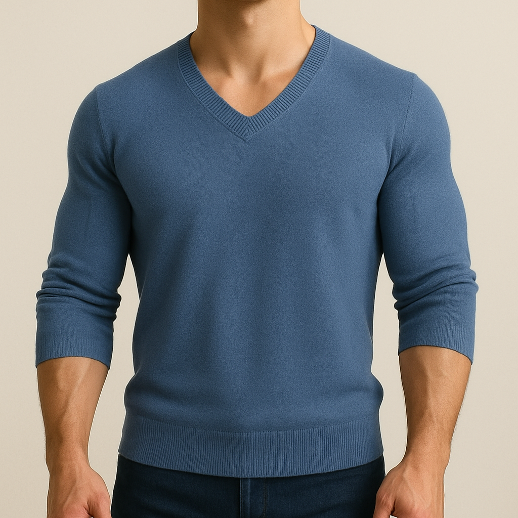 James - jersey suave de cuello en V para hombre