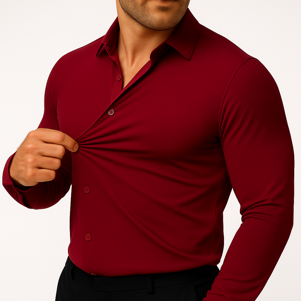 Camisa elástica Azzurro