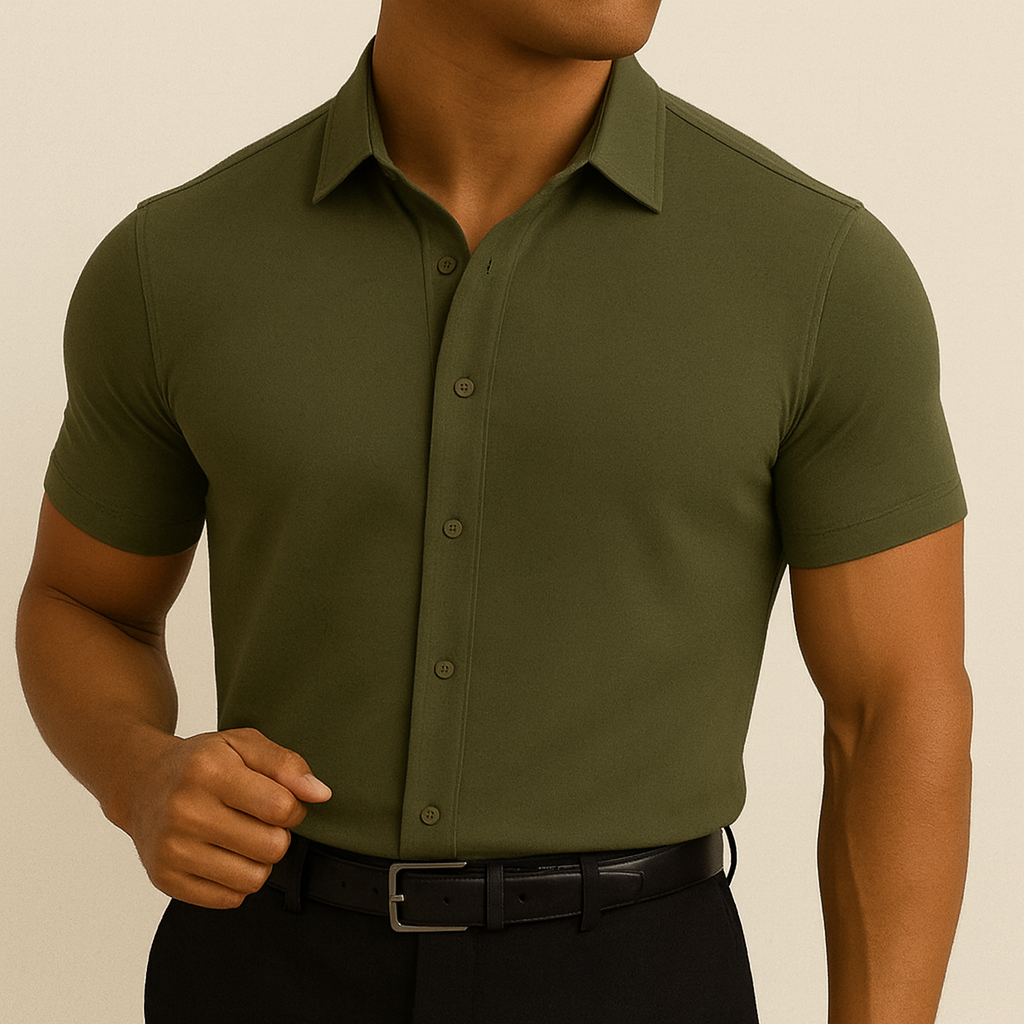 Camisa de vestir elástica tailored fit