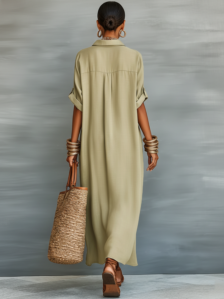 Vittoria | vestido camisa de lino